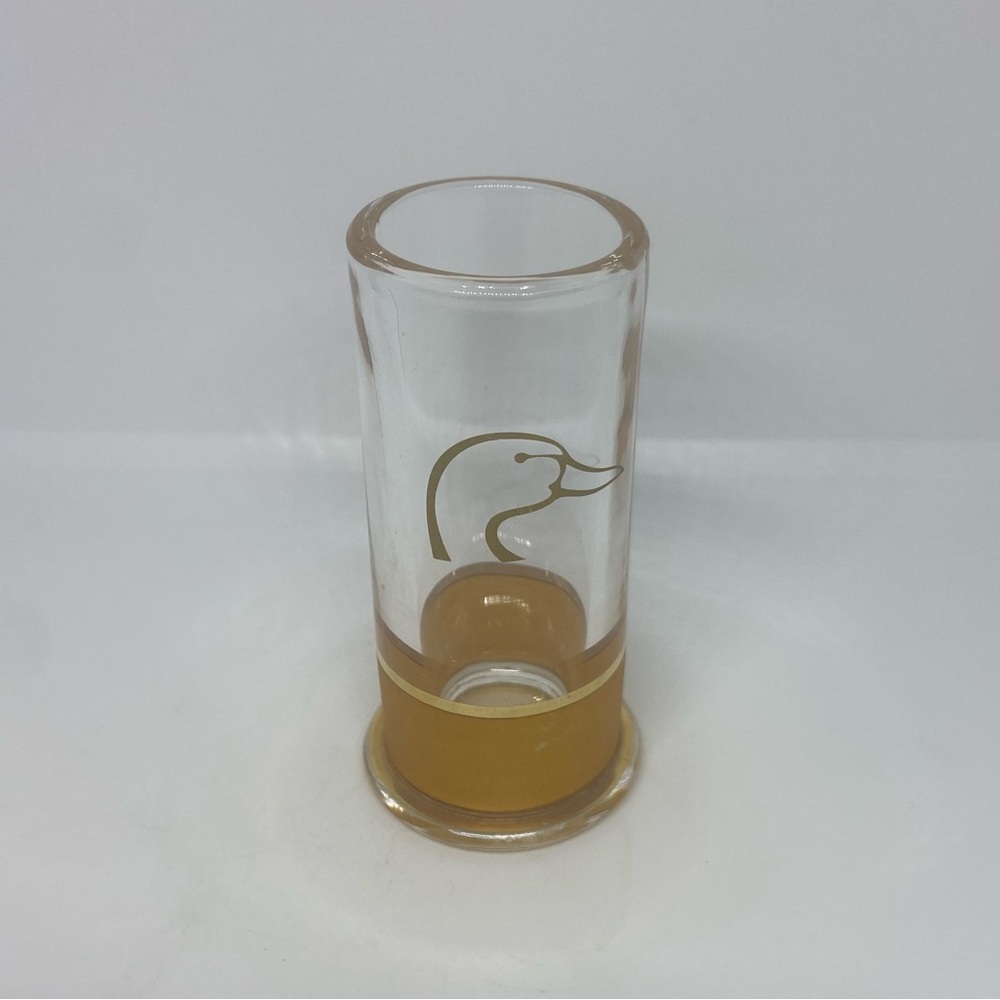 Vintage Ducks Unlimited Shotgun Shell Shot Glass Gold Tone Duck’s Hunting Gift